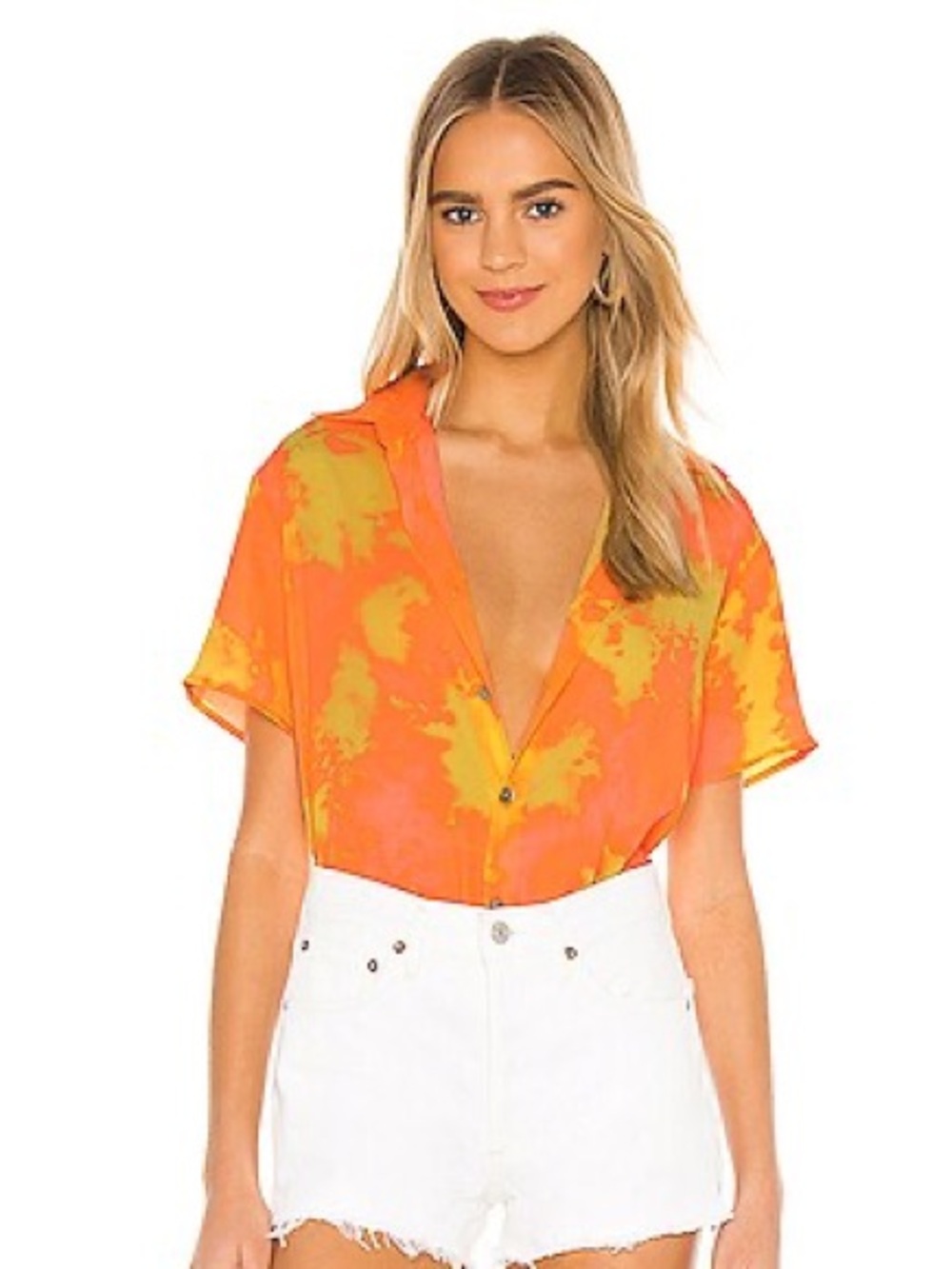 Show Me Your Mumu x Jamie Kidd Blakey Button Up - Electric Tie Dye